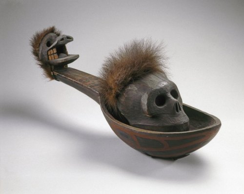 Heiltsuk Ladle with Skull. Click for larger resolution.