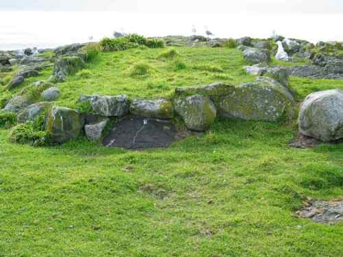 Burial cairn on Race Rocks.  Source: RaceRocks.com
