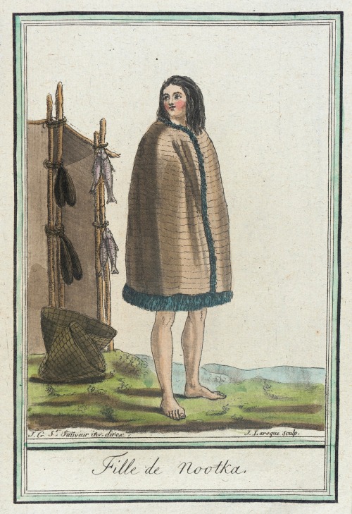 Nootka Sound girl, 1787.  by de Saint-Sauveur, source: LACMA.